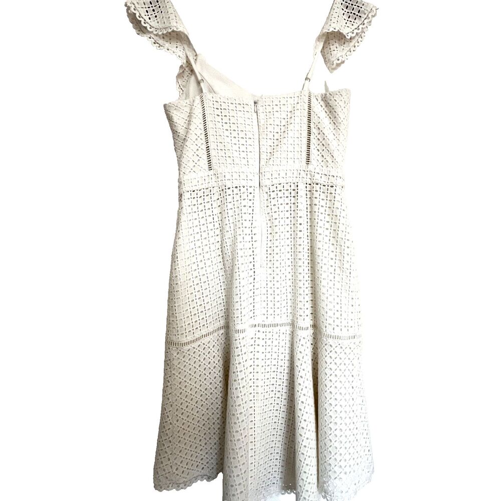 Adelyn Rae Dress S White Eyelet Ruffle Graduation Party - Picture 2 of 11